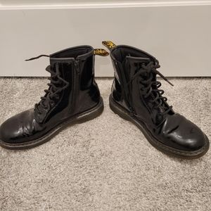 Dr Martens black leather boots